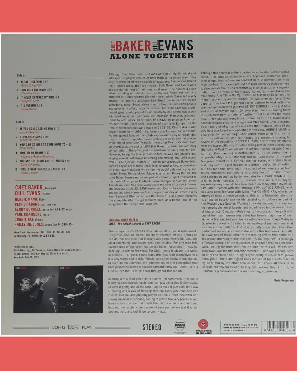 Chet Baker Bil Evans Alone together