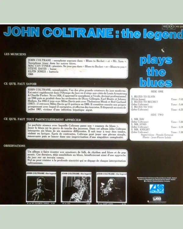 John Coltrane Plays the blues