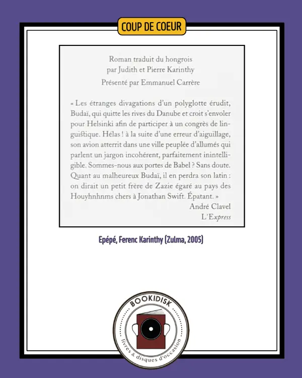 4e de couv Ferenc Karinthy Épépé