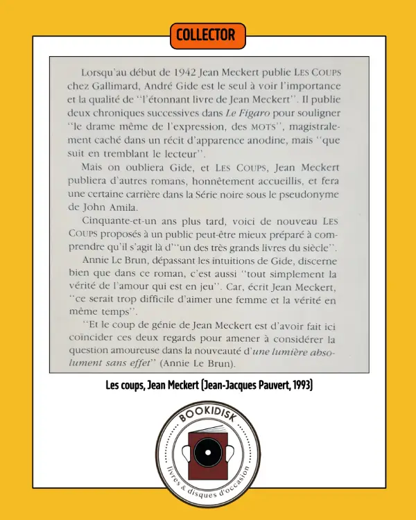 4e de couv Jean Meckert Les coups