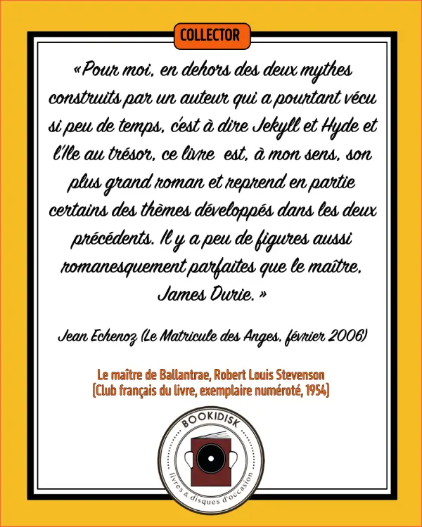 4e de couv Robert Louis Stevenson Le maître de Ballantrae
